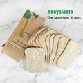 Wholesale 10pack Biodegradable Custom Logo Kitchen Sponge Brush Dish Cleaning Scrubber Lufa Natural Loofah Pad