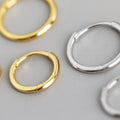 Wholesale Minimalist 925 Sterling Silver Vermeil Hoop Earring 1.3mm Wire Slim Huggie Earrings for Women