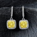 Luster Customizable Trendy Cushion Cut Moissanite 925 Sterling Silver Gemstone Jewelry Earrings for Women