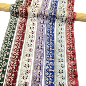 Ethnic Style Gold Thread Embroidery Lace Trimming Collar Sequin Webbing Retro Clothing Accessories