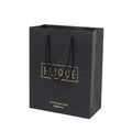 China Manufacturers Personalised Luxury Boutique Giftbag Packaging Custom Black Paper Thank You Gift Bags With Logo Print