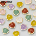 MD79 Brass Jewelry Accessories 18k Gold Plated Natural Stone Handmade Charms DIY Pendants Nickel Free 4pcs/Lot