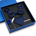Exquisite Processing Diversified Styles Polyester Necktie Bow Tie and Corsage Gift Box for Wedding Occasions