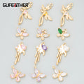 18K Gold Plated MC33 Jewelry Accessories Nickel Free Copper Zircon Charms for DIY Pendants Necklace Making 4pcs/Lot Metal