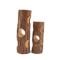 Natural Wooden Hamster Tunnel Tube Forest Hollow Tree Trunk Pet Toy with Hiding Cave and Tree Hole