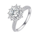 Flower Moissanite Promise Ring for Women 925 Sterling Silver Waterproof Jewelry 1Carat Moissanite Engagement Ring