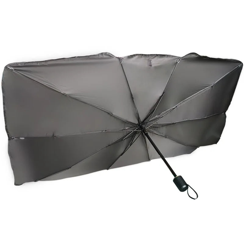 FEAMONT Anti-uv Portable Car Sunshade Cover UV Resistant Foldable Car Umbrella Luxury Carton Box Folding Metal Frame Manual