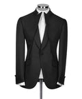 Special Design Black Men Suits Set 2 Pieces Jacket Pant Design Casual Men Business Formal Wear Prom Party Suits Blazer Pants