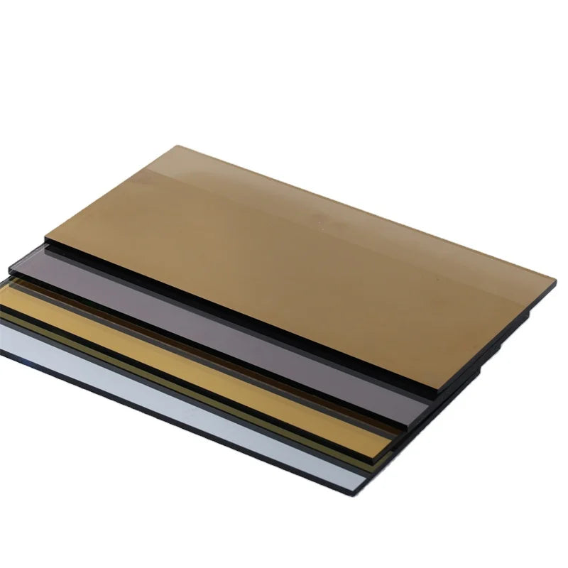 Bronze Euro Grey Tinted 4-10mm Float Reflective Glass Dark Blue Green Light Ford Blue Black Colored for Solar Usage
