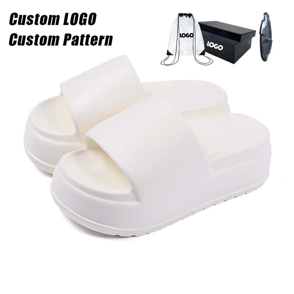 Trendy Winter Soft Home Slides High Heel Platform for Slippers with Lighted Anti-Slip Feature Custom Logo Light Weight EVA