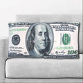High Standard Queen Bed Medium Density Pillow Cover Custom Printed Money Dollar Cushions With Logo Pillow Case