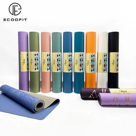 4 5mm Laser Eco Friendly Coconut Custom Printed Plain Black White Beige Nude Purple Color Non Slip Natural Rubber Pu Yoga Mat