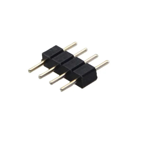 100pcs/Pack P4 4Pin Connector Black 4 Pin Black White RGB Double Needle Connector 4-Pin for 5050 RGB Color LED Strip Light
