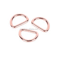 High Quality 1 Inch Rose Gold Metal D Ring for Belt Handbag Hardware Purse D Ring for Webbing