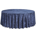 Wholesale 120" Navy Blue Green Crushed Velvet Round Tablecloth Nonwoven Technics for Dining Wedding & Party Events Decorations
