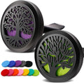 Magnetic Plain Diffuser 316L Stainless Steel Black Tree of Life Car Diffuser Aromatherapy Essential Oil  Air Freshener