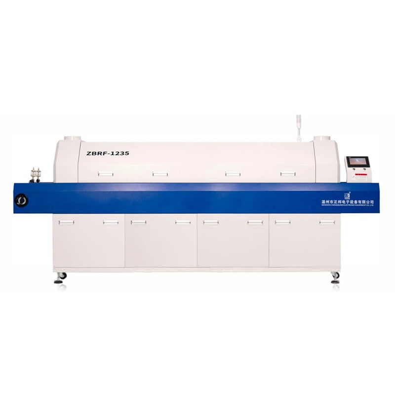 ZBRF1235 Smt High Efficiency Conveyor Reflow Oven 12 Heating Warm Zone Welding Equipment Reflow Soldering Machine for Pcb Board