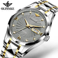 For Oupinke 3169 Men's Stainless Steel Mechanical Watch Luxury Brand with Luminous Feature for Formal Dress & All Day Wear