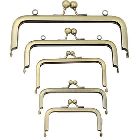 Nolvo World Metal Purse Frame Handbag Hardware Accessories with Kiss Clasp Lock for Luggage and Evening Use