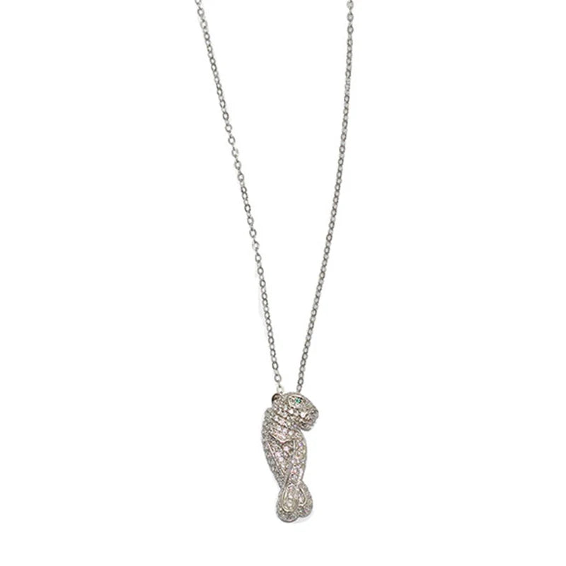 Beadsnice Fashion Exquisite 925 Sterling Silver Leopard Pendant Necklace Charm Girl Friend Gift ID 39145
