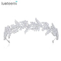 LUOTEEMI Designer Hairband Korean Style Flower Woman Leaf Design Luxury Bridal Party Hair Fashion Jewelry