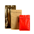 Customizable Recyclable Kraft Paper Coffee and Tea Packaging Bags with Flat Bottom Pouch Valve Zipper for Pet Food Chewing Gum