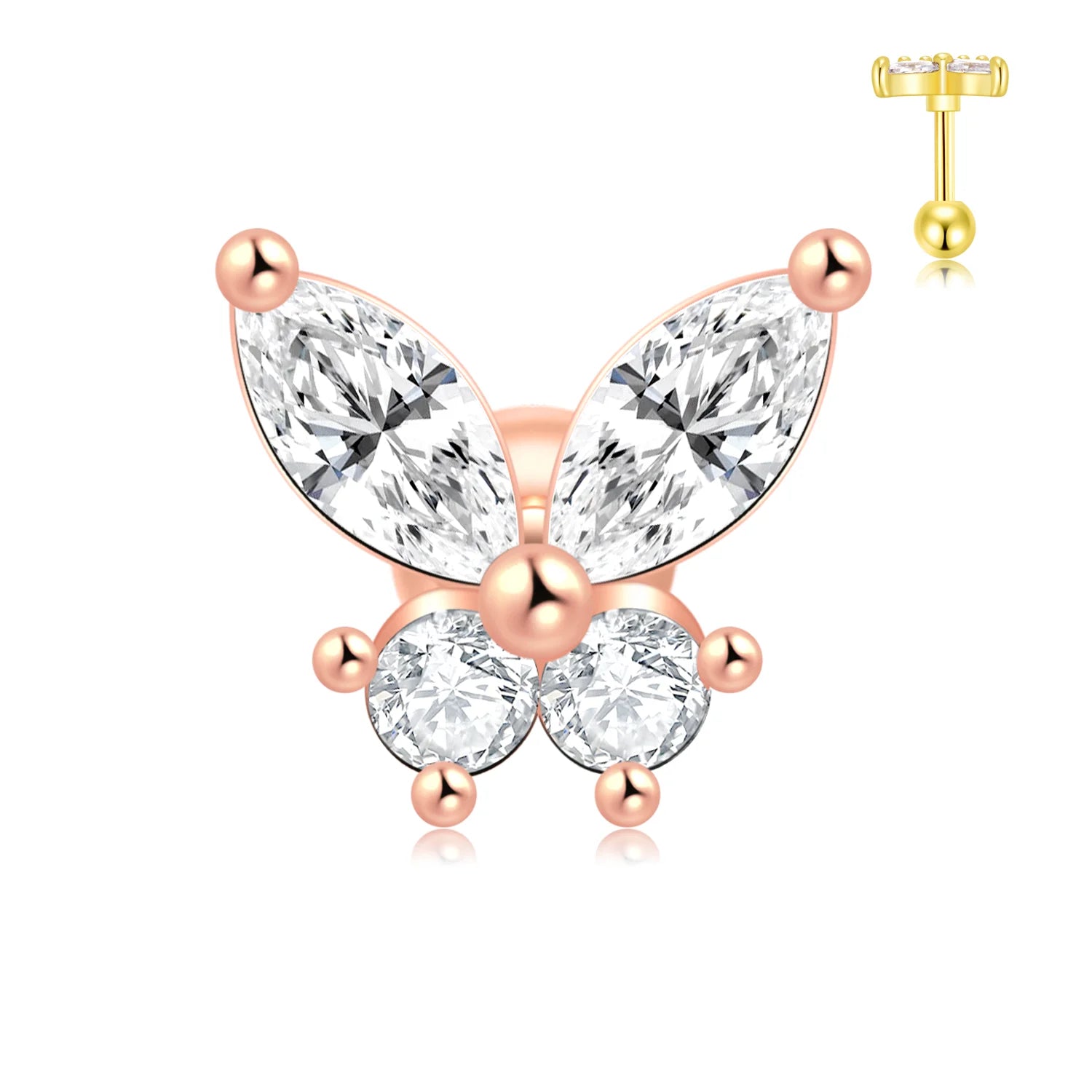 Trendy Designer Fine Jewelry Earrings for Men Women's Butterfly Custom Tassel Silver Gold Plated Diamond Seed Anniversary Gifts
