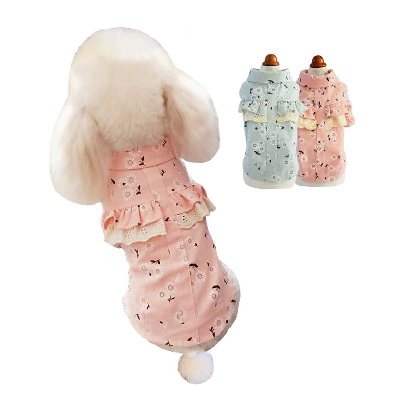 Teddy Pomeranian Puppies Pet Clothes Dog Pajamas