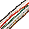 Custom Handmade Jewelry Tiny Round Natural Stone Gemstone Women Round Chain Beaded Choker Necklace
