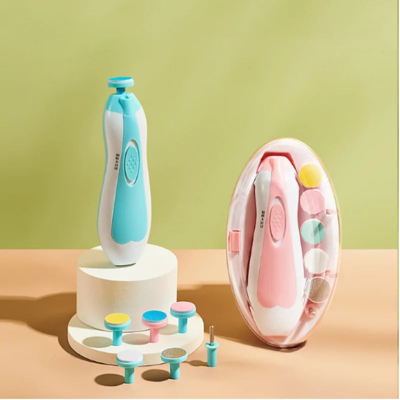 Factory Price Portable 6 in 1 Electric Baby Souvenirs Nail Cutter Machine Clippers Trimmer Scissors Set