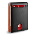 Microfiber Slim Bifold Money Clip Wallet with RFID Minimalist Front Pocket Credit Card Holder