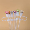 Wholesale Pvc Plastics Drinking Accessories 8m Straw Toppers Tumbler With Straw and Handle 3d Straws Topper Diamond
