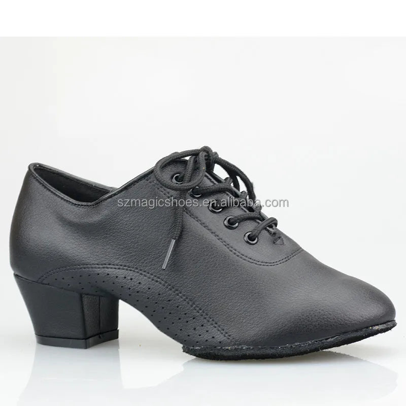 Wedopus Closed Toe Dance Boot Black Leather