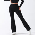 Customized Butt Lifting Yoga Pants Solid Color Gym Fitness Boot Leg Women Dance High Waist Sports Flared Leggings