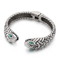 KALEN Stainless Steel Cuff Bracelet Fashion Mens Snake Charm Cuff Bracelets Bangle