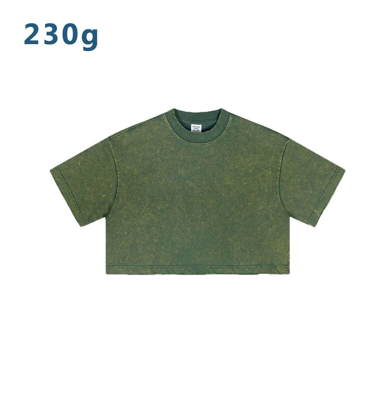 230g Women's Sorona Casual Solid Breathable Loose Summer Anti-Pilling Digital Printing Short-Sleeved Washed ECO-Friendly Knitted