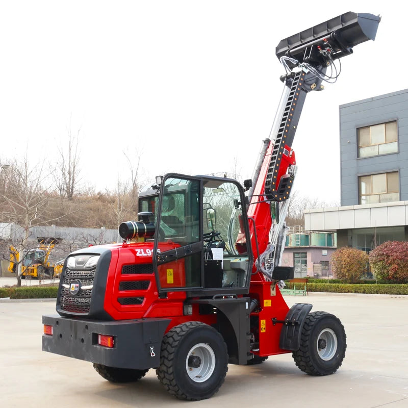 CE Small Farming Mini Wheel Loader with Euro3 Diesel Engine Crawler Telescopic Front End Gearbox 4-in-1 Bucket