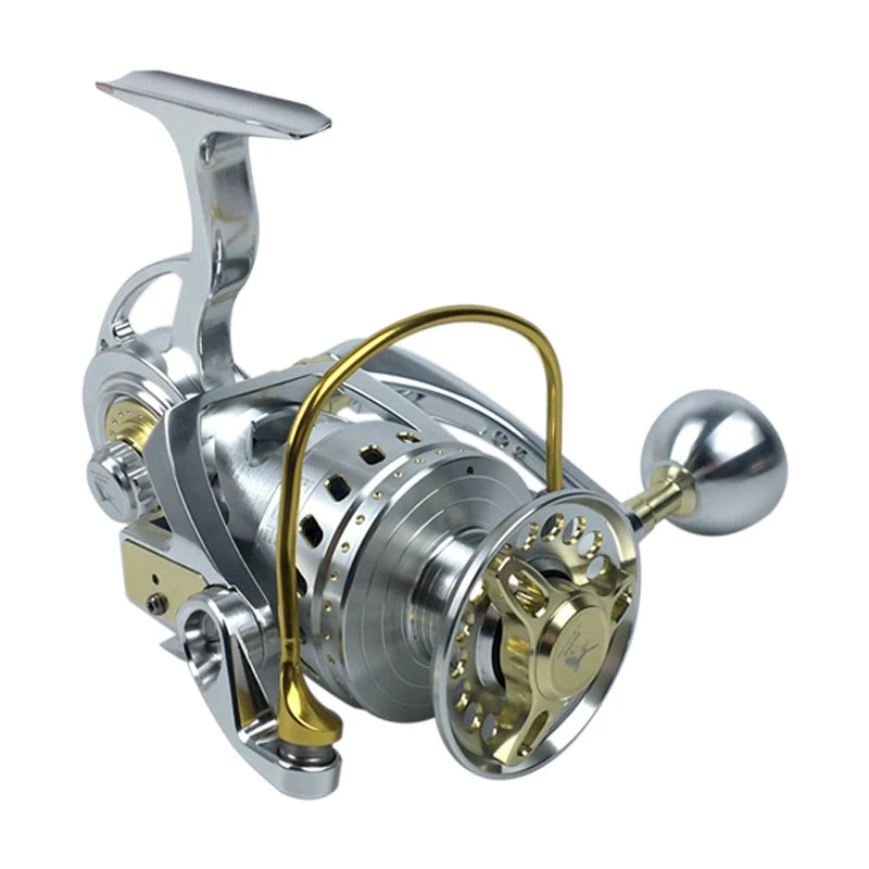 Saltwater Fishing Reel Size 5000 6000 Full Metal Aluminum Deep Sea Big Game Spinning Fishing Reels