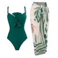 NEW STOCK 6Colors Twist Front Bow One Piece Swimwear Women's Two Pieces Swimsuit Beach Sarong CoverUp