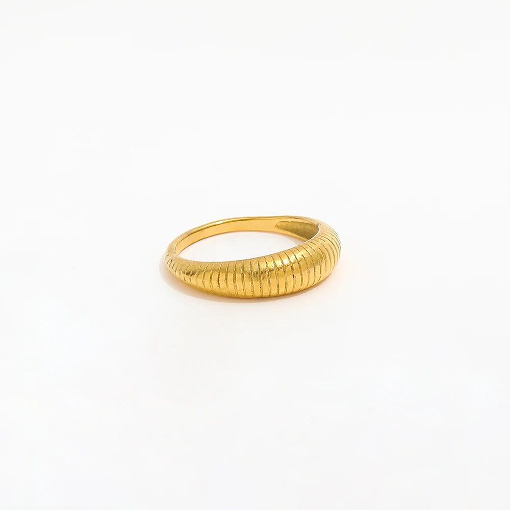 High End PVD Gold Plated Rings for Women New Stainless Steel Jewelry Manufacture Customized Jewelry