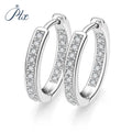 Fashion Style Ready to Ship Wholesale GRA Round Shape 925 Sterling Silver VVS Hoop Moissanite Earrings