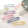 Korean U-shaped Clip Frosted Woman Hairpin Forks Cute Colorful Plastic Hair Accessories