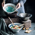 Wholesale Ceramic Japanese Ramen Noodle Soup Bowl Large Noodle Bowls Japanese Style Soup Bowl for Udon Soba Pho Asian Noodles