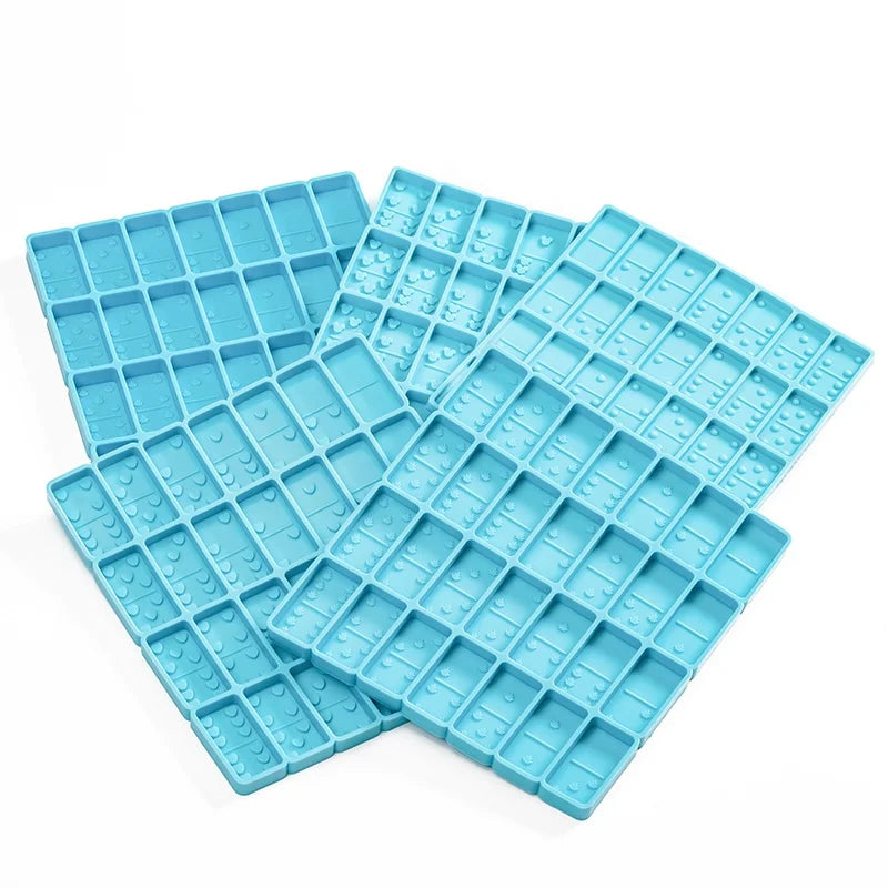 Domino Pot Leaf Mold Large Heart Dot Mouse Silicone Domino Mold for Resin