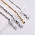 Wholesale 18K Gold Plated Cadenas Acero Inoxidable Geometric Shape Stainless Steel Necklace Rope Chain