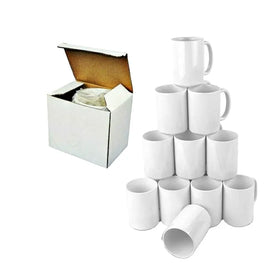 Custom Logo Sublimation 11oz Simple White Ceramic Mug for Party Occasions