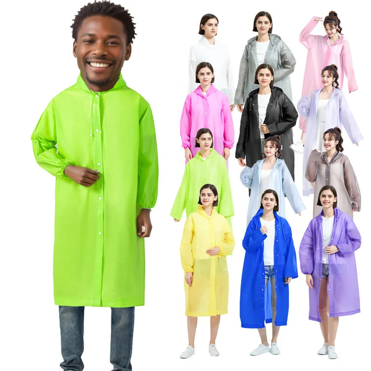 Reusable Disposable Rain Poncho for Backpacking Ultra-Lightweight & Durable Hot Sale in Monsoon Season