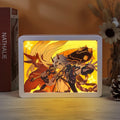 New Products Anime Cartoon Character Laser Cut Shadow Box Paper Cut Light Box Novelty Gifts Anime Light Box for Desktop Decor