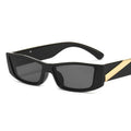 New Design Luxury Retro Small Rectangle Frame Sunglasses Candy Color Hip Hop Eyewear