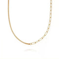 Joolim Jewelry 18K Gold Plated Safty Pin Mixed Choker Necklace Stainless Steel Necklace Tarnish Free Jewelry Wholesale